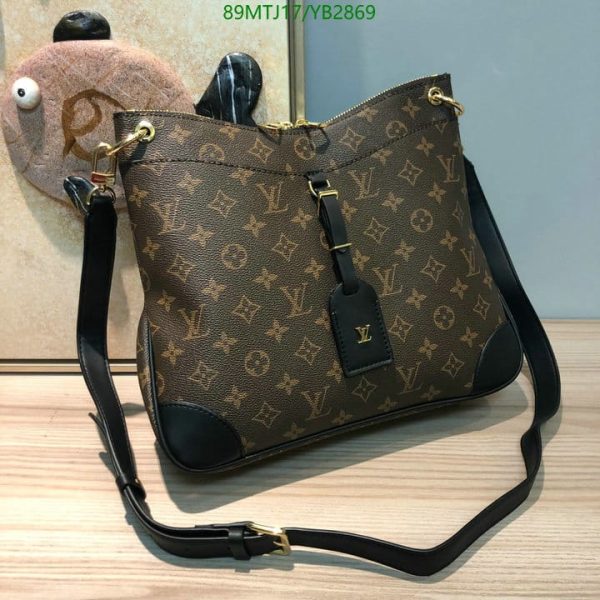 Louis Vuitton AAA+ Replica Handmade Leather Odeon MM Crossbody Bag YB28698964726