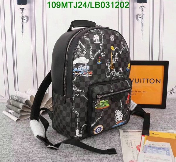 Louis Vuitton AAA+ Replica Josh Backpack Damier Graphite LB03120250127