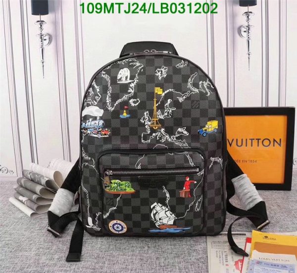 Louis Vuitton AAA+ Replica Josh Backpack Damier Graphite LB03120250127