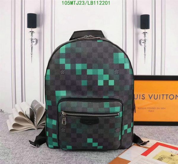 Louis Vuitton AAA+ Replica Josh Backpack Limited Edition Damier Graphite Pixel LB11220184026