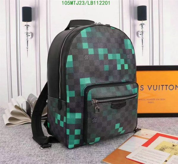 Louis Vuitton AAA+ Replica Josh Backpack Limited Edition Damier Graphite Pixel LB11220184026