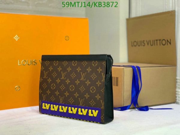 Louis Vuitton AAA+ Replica Kasai Clutch Damier Ebene KB3872634895