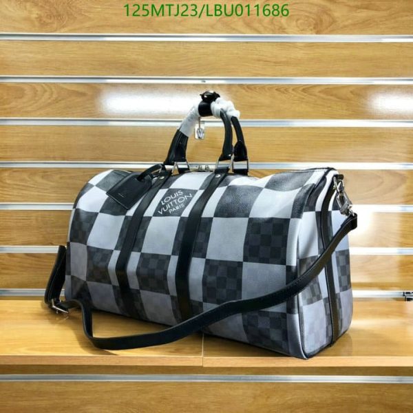 Louis Vuitton AAA+ Replica Keepall Bandouliere Bag Giant Damier Graphite LBU0116864026