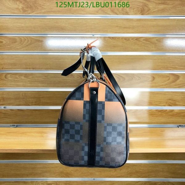 Louis Vuitton AAA+ Replica Keepall Bandouliere Bag Giant Damier Graphite LBU0116864026