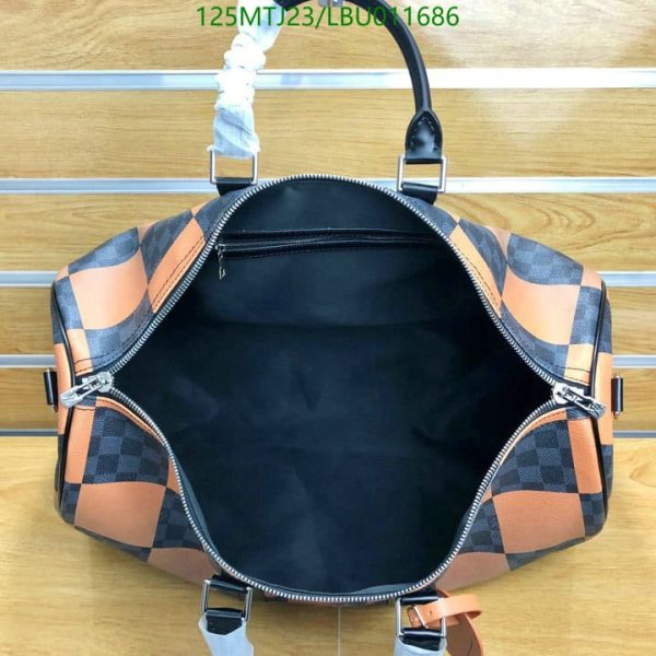 Louis Vuitton AAA+ Replica Keepall Bandouliere Bag Giant Damier Graphite LBU0116864026