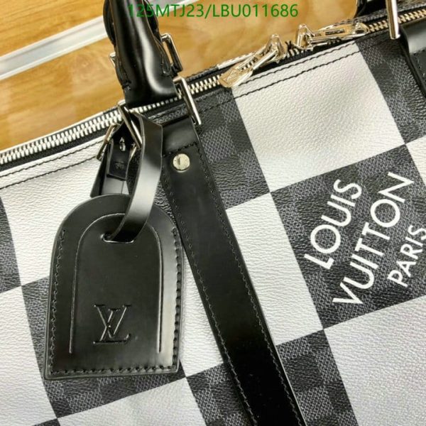 Louis Vuitton AAA+ Replica Keepall Bandouliere Bag Giant Damier Graphite LBU0116864026