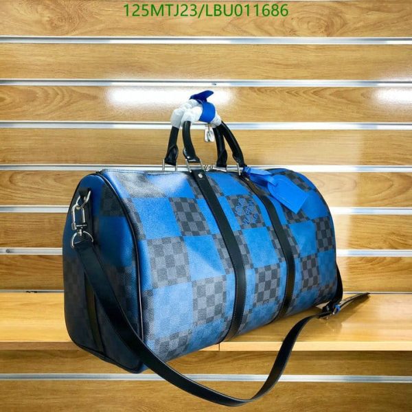 Louis Vuitton AAA+ Replica Keepall Bandouliere Bag Giant Damier Graphite LBU0116864026