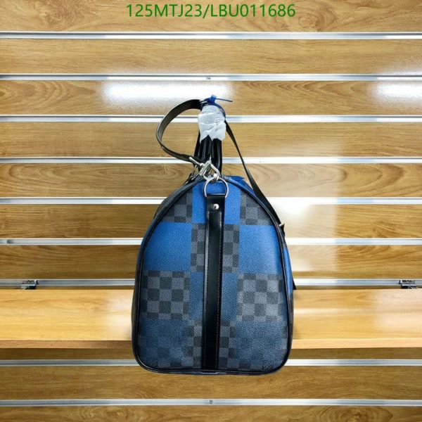 Louis Vuitton AAA+ Replica Keepall Bandouliere Bag Giant Damier Graphite LBU0116864026