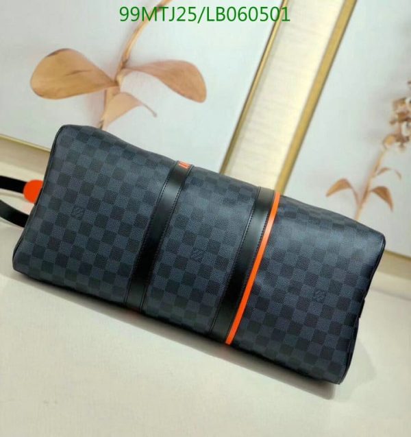 Louis Vuitton AAA+ Replica Keepall Bandouliere Damier Cobalt Race LB06050124786