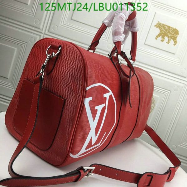 Louis Vuitton AAA+ Replica Keepall Bandouliere Epi Leather Backpack LBU0113528043