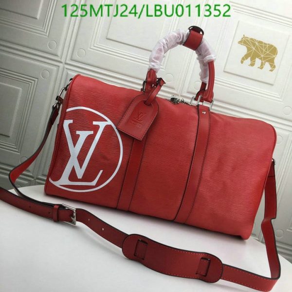 Louis Vuitton AAA+ Replica Keepall Bandouliere Epi Leather Backpack LBU0113528043