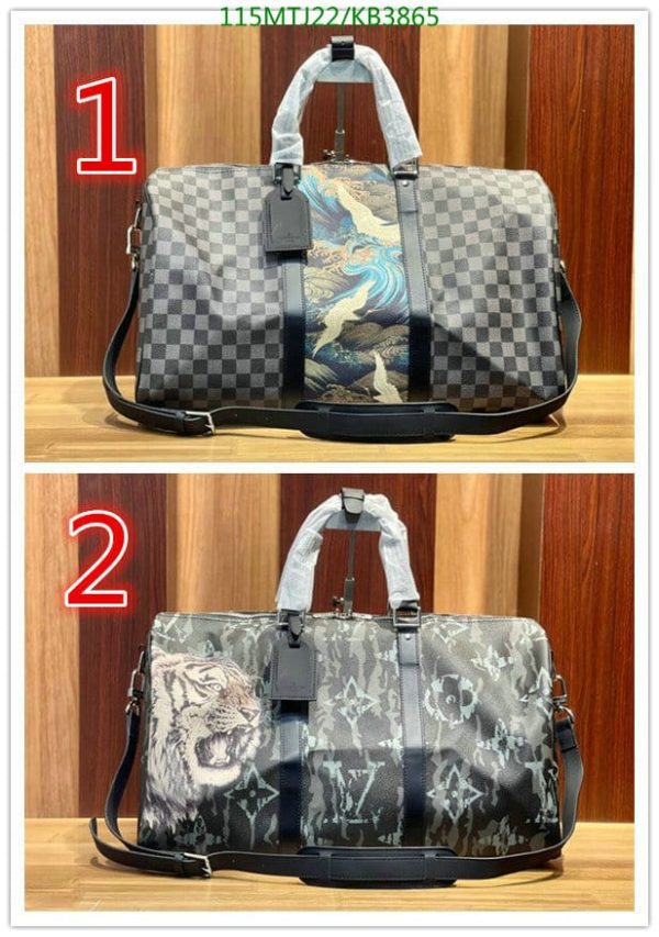 Louis Vuitton AAA+ Replica Keepall Virgil Abloh Camouflage Bandouliere KB38652563478