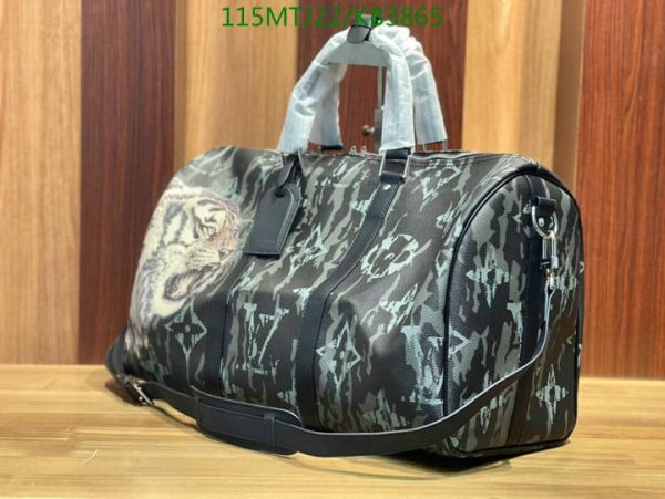 Louis Vuitton AAA+ Replica Keepall Virgil Abloh Camouflage Bandouliere KB38652563478