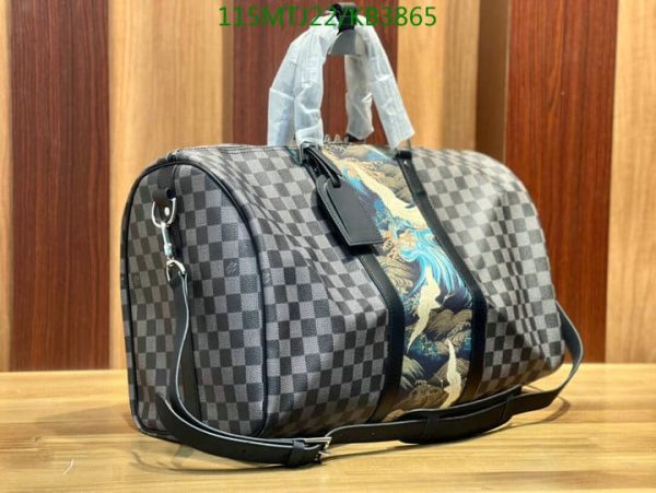 Louis Vuitton AAA+ Replica Keepall Virgil Abloh Camouflage Bandouliere KB38652563478