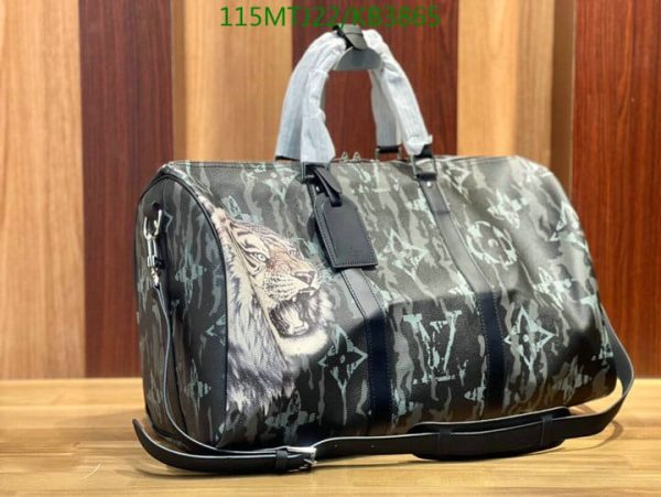 Louis Vuitton AAA+ Replica Keepall Virgil Abloh Camouflage Bandouliere KB38652563478