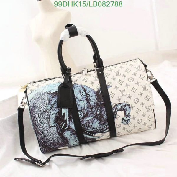 Louis Vuitton AAA+ Replica Keepall cloth travel bag LB08278875013