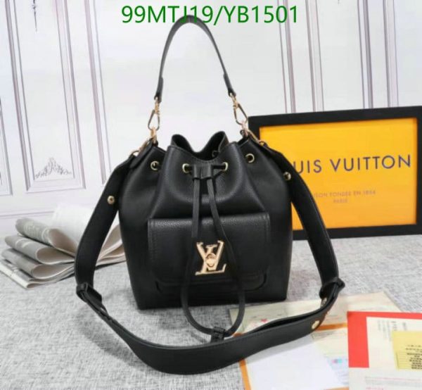 Louis Vuitton AAA+ Replica Lockme Bucket Black YB15016532876