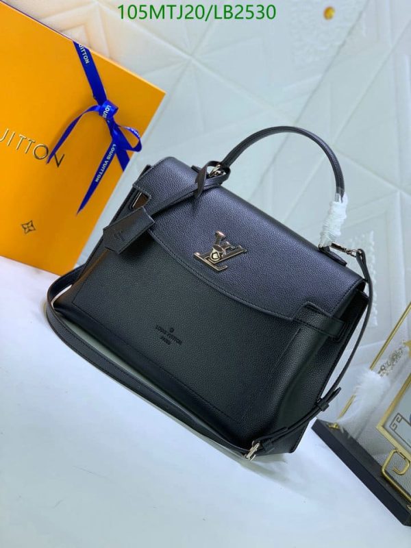 Louis Vuitton AAA+ Replica Lockme Day Noir Calf Skin Bag LB25308963157