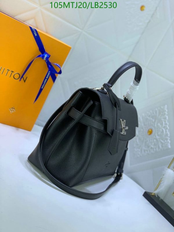 Louis Vuitton AAA+ Replica Lockme Day Noir Calf Skin Bag LB25308963157