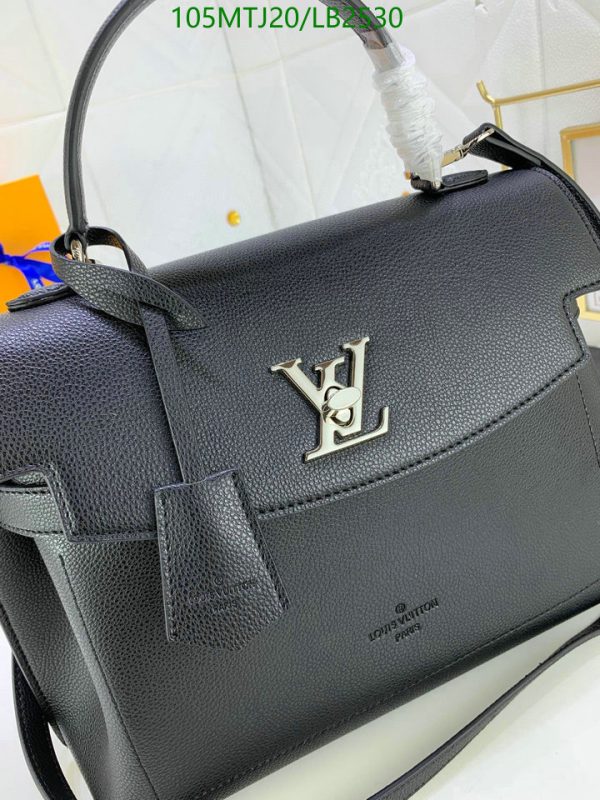 Louis Vuitton AAA+ Replica Lockme Day Noir Calf Skin Bag LB25308963157