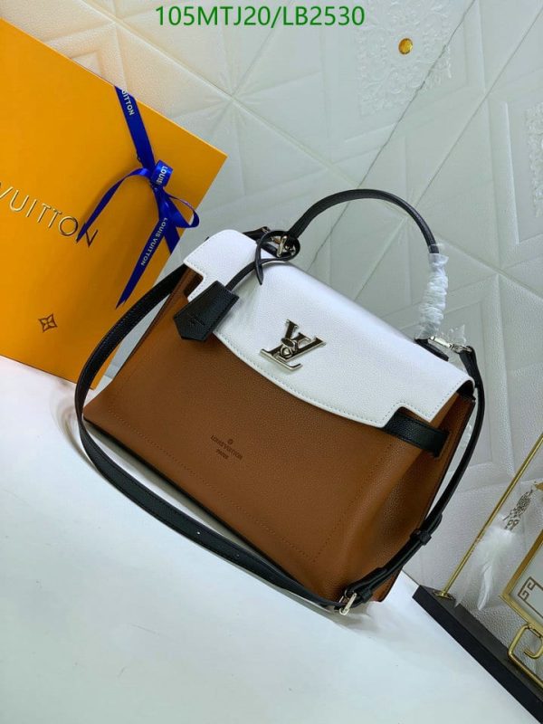 Louis Vuitton AAA+ Replica Lockme Day Noir Calf Skin Bag LB25308963157