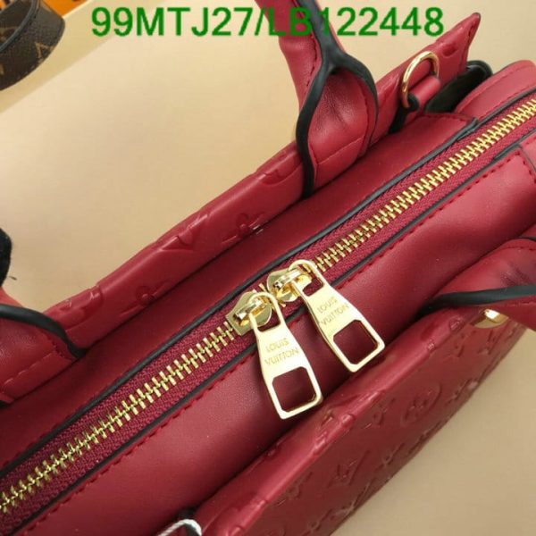 Louis Vuitton AAA+ Replica Marine Rouge Empreinte Leather Montaigne Bag LB12244889426