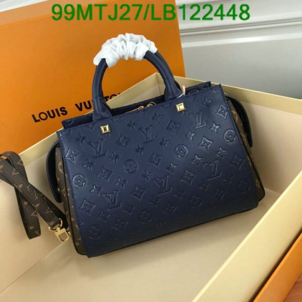 Louis Vuitton AAA+ Replica Marine Rouge Empreinte Leather Montaigne Bag LB12244889426