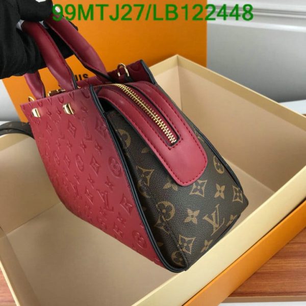 Louis Vuitton AAA+ Replica Marine Rouge Empreinte Leather Montaigne Bag LB12244889426