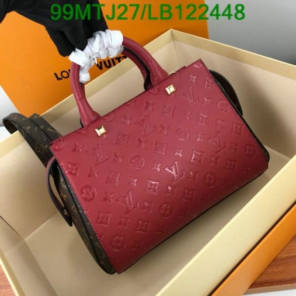 Louis Vuitton AAA+ Replica Marine Rouge Empreinte Leather Montaigne Bag LB12244889426