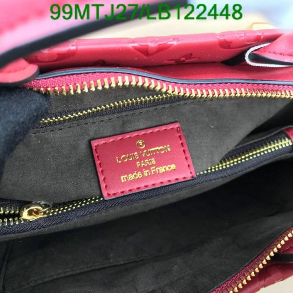 Louis Vuitton AAA+ Replica Marine Rouge Empreinte Leather Montaigne Bag LB12244889426