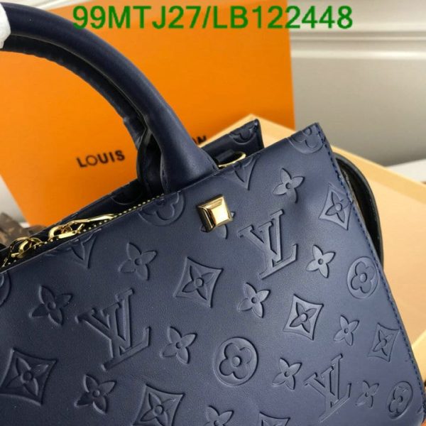 Louis Vuitton AAA+ Replica Marine Rouge Empreinte Leather Montaigne Bag LB12244889426