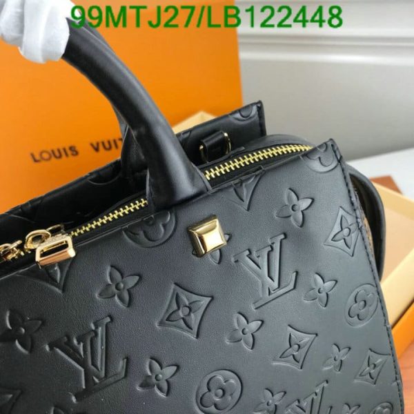 Louis Vuitton AAA+ Replica Marine Rouge Empreinte Leather Montaigne Bag LB12244889426