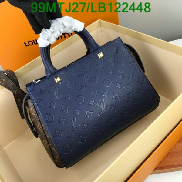 Louis Vuitton AAA+ Replica Marine Rouge Empreinte Leather Montaigne Bag LB12244889426