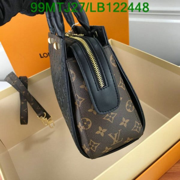 Louis Vuitton AAA+ Replica Marine Rouge Empreinte Leather Montaigne Bag LB12244889426