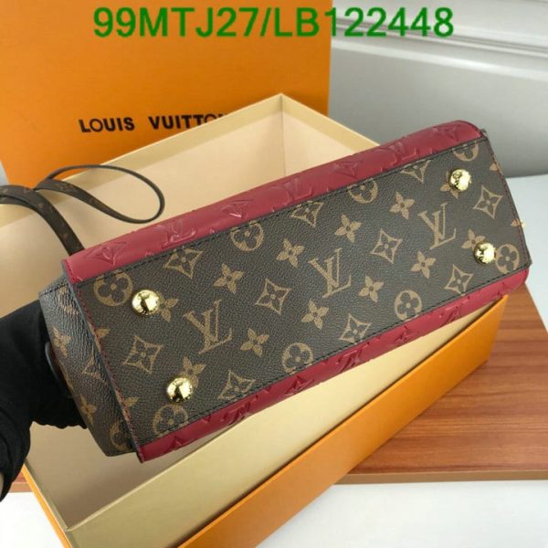 Louis Vuitton AAA+ Replica Marine Rouge Empreinte Leather Montaigne Bag LB12244889426