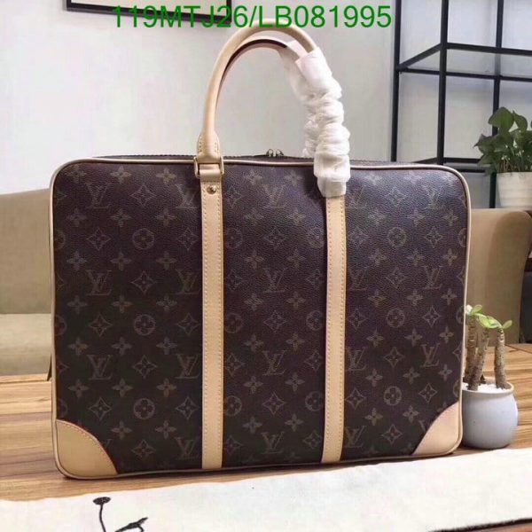 Louis Vuitton AAA+ Replica Men Porte-Documents Voyage in Monogram Canvas-Brown LB08199542785