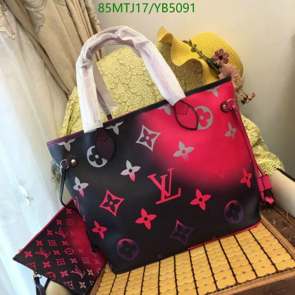 Louis Vuitton AAA+ Replica Neverfull Canvas Logo Monogram YB50918435695