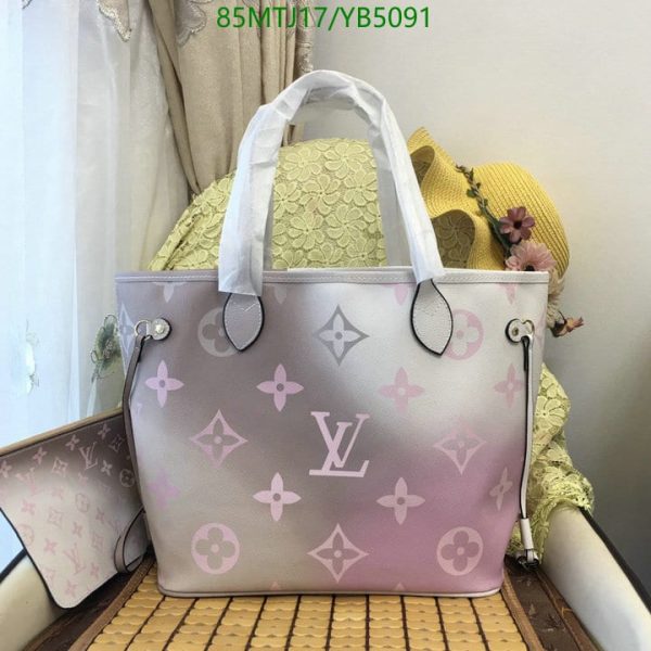 Louis Vuitton AAA+ Replica Neverfull Canvas Logo Monogram YB50918435695