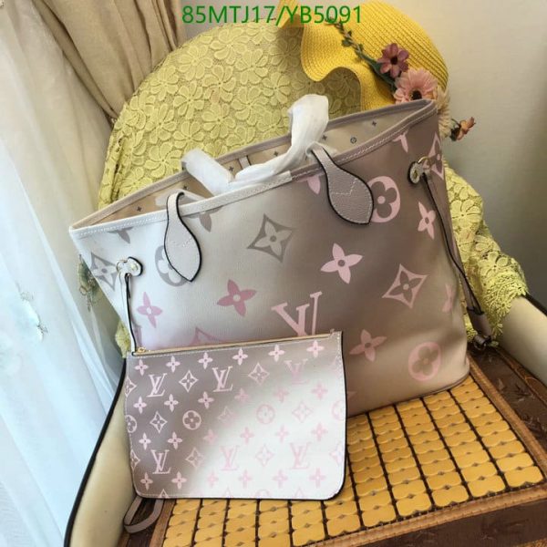 Louis Vuitton AAA+ Replica Neverfull Canvas Logo Monogram YB50918435695