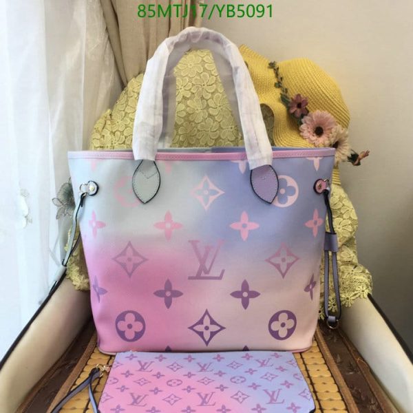 Louis Vuitton AAA+ Replica Neverfull Canvas Logo Monogram YB50918435695