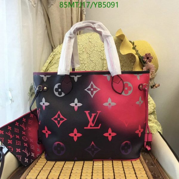 Louis Vuitton AAA+ Replica Neverfull Canvas Logo Monogram YB50918435695