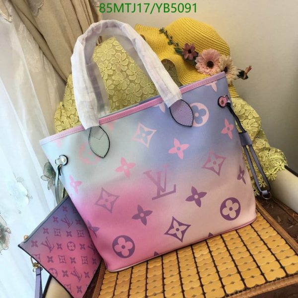 Louis Vuitton AAA+ Replica Neverfull Canvas Logo Monogram YB50918435695