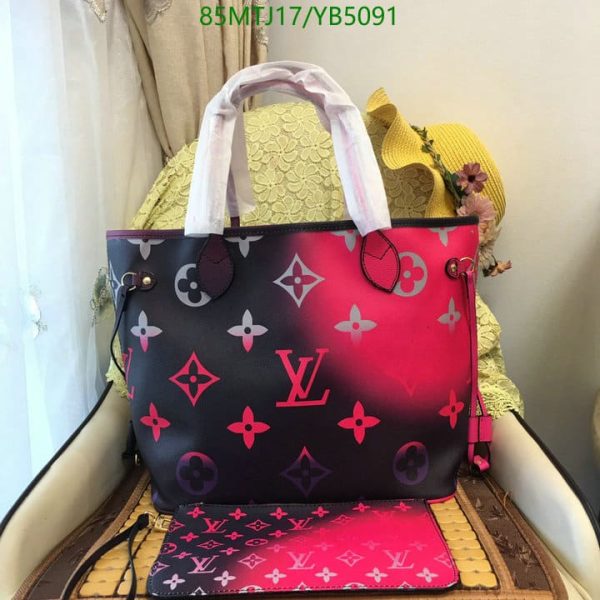 Louis Vuitton AAA+ Replica Neverfull Canvas Logo Monogram YB50918435695