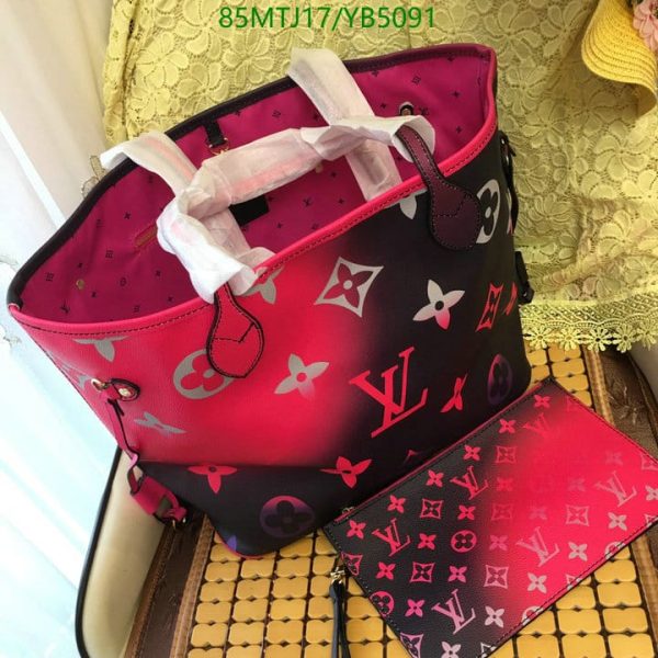 Louis Vuitton AAA+ Replica Neverfull Canvas Logo Monogram YB50918435695