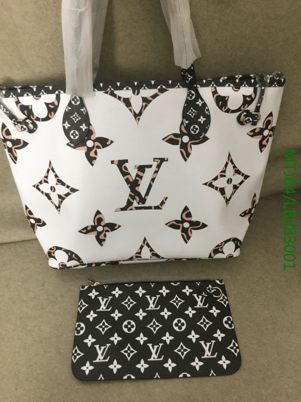 Louis Vuitton AAA+ Replica Neverfull Jungle MM Tote Bag LB08300156324