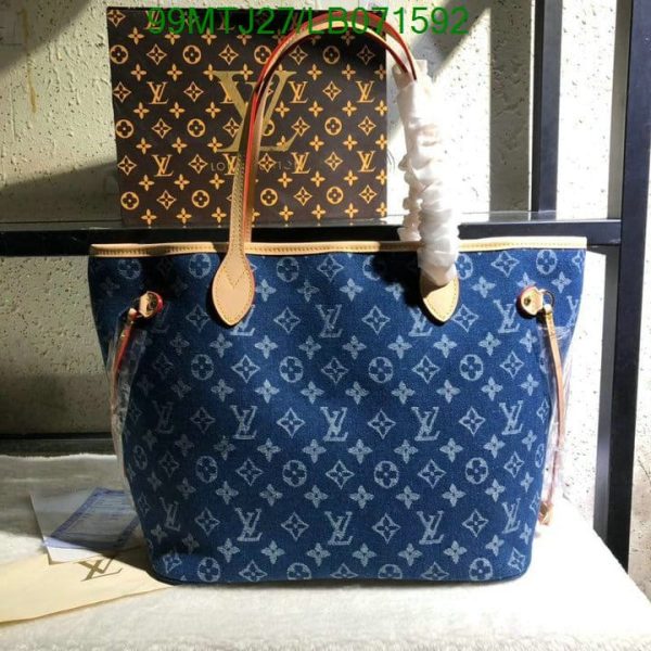 Louis Vuitton AAA+ Replica Neverfull Leather Tote Bag LB07159226482