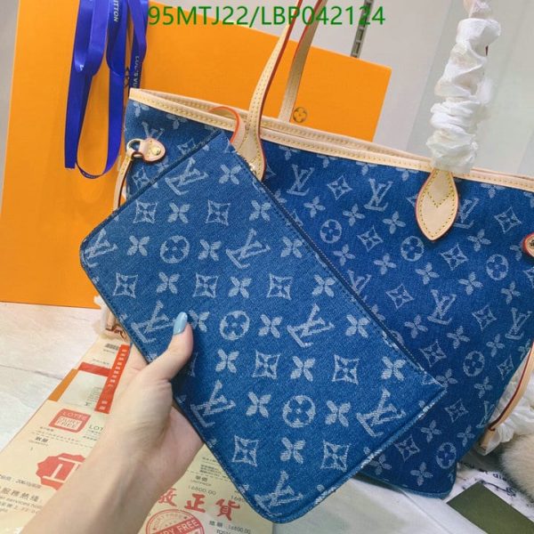 Louis Vuitton AAA+ Replica Neverfull MM Autres Toiles in Blue LBP0421243164