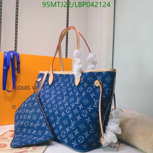 Louis Vuitton AAA+ Replica Neverfull MM Autres Toiles in Blue LBP0421243164