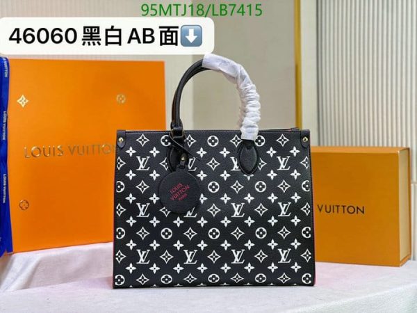 Louis Vuitton AAA+ Replica Neverfull MM leather tote bag LB74158014765