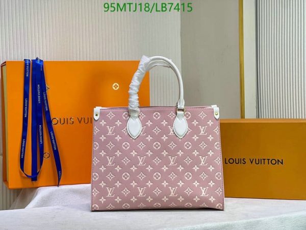 Louis Vuitton AAA+ Replica Neverfull MM leather tote bag LB74158014765